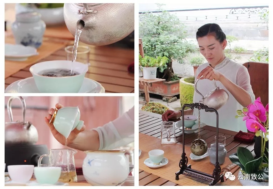 张琼芬进行茶艺展示